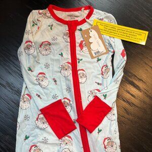 Angel Dear Vintage Santa 2 Way Zipper Romper, NWT